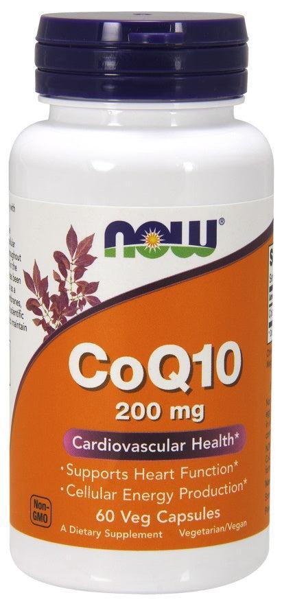 NOW Foods CoQ10, 200mg - 60 vcaps- Lillys Pharmacy and Health Store