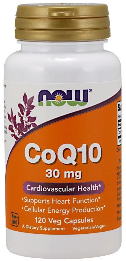 NOW Foods CoQ10, 30mg - 120 vcaps- Lillys Pharmacy and Health Store