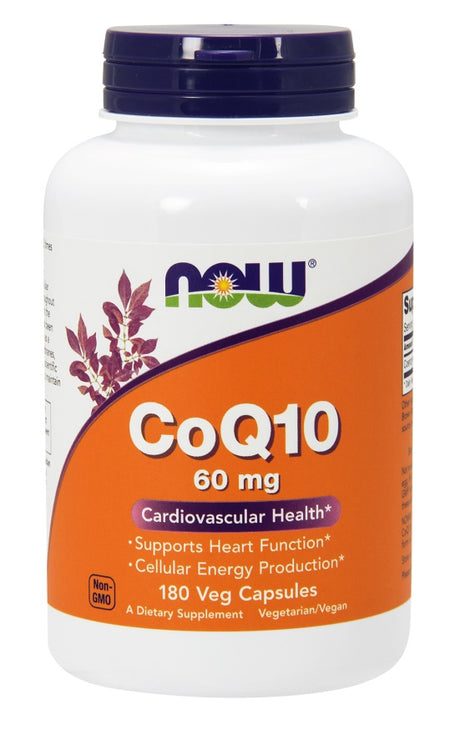 NOW Foods CoQ10, 60mg - 180 Vcaps - Lilly's Pharmacy