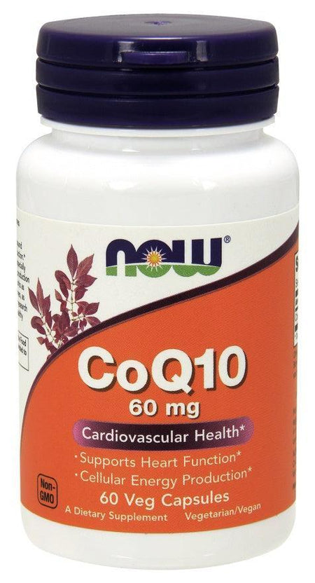 NOW Foods CoQ10, 60mg - 60 vcaps- Lillys Pharmacy and Health Store