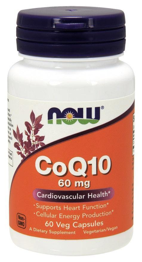 NOW Foods CoQ10, 60mg - 60 vcaps- Lillys Pharmacy and Health Store