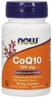 NOW Foods CoQ10 with Hawthorn Berry, 100mg - 30 vcaps- Lillys Pharmacy and Health Store