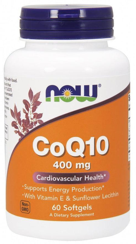 NOW Foods CoQ10 with Lecithin & Vitamin E, 400mg - 60 softgels- Lillys Pharmacy and Health Store