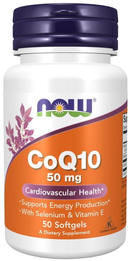 NOW Foods CoQ10 with Selenium & Vitamin E, 50mg - 50 softgels - Lilly's Pharmacy