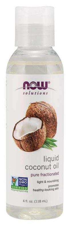 NOW Foods Coconut Oil, Liquid Pure Fractionated - 118 ml.- Lillys Pharmacy and Health Store