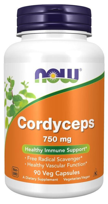 NOW Foods Cordyceps, 750mg - 90 vcaps- Lillys Pharmacy and Health Store