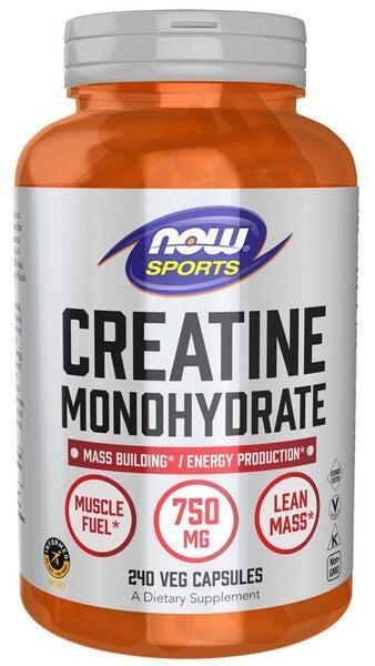 NOW Foods Creatine Monohydrate, 750mg - 240 vcaps- Lillys Pharmacy and Health Store