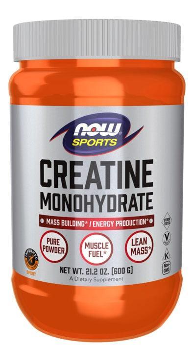 NOW Foods Creatine Monohydrate, Pure Powder - 600g- Lillys Pharmacy and Health Store
