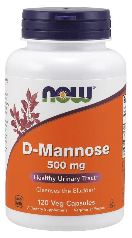 NOW Foods D-Mannose, 500mg - 240 vcaps- Lillys Pharmacy and Health Store