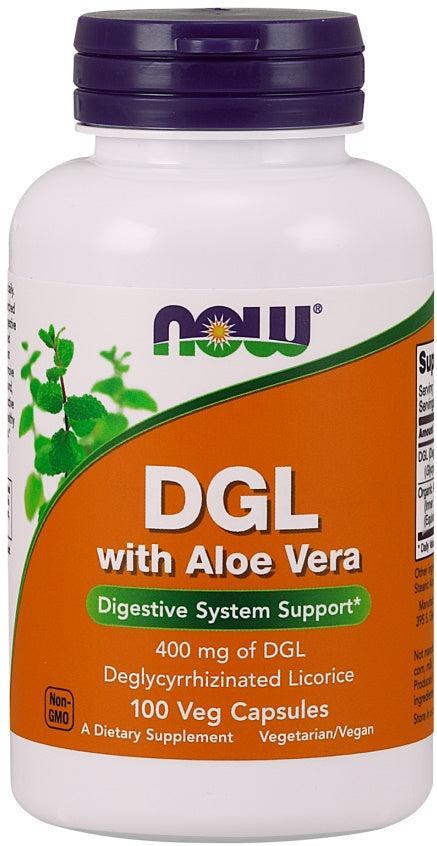 NOW Foods DGL with Aloe Vera - 100 vcaps- Lillys Pharmacy and Health Store