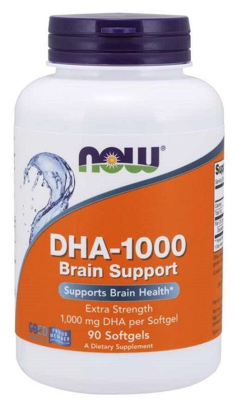 NOW Foods DHA-1000 Brain Support - 90 softgels- Lillys Pharmacy and Health Store