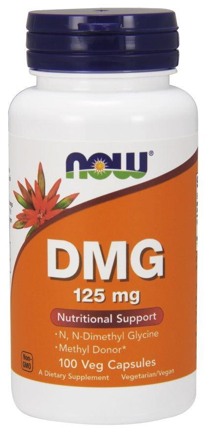 NOW Foods DMG (Dimethylglycine), 125mg - 100 vcaps- Lillys Pharmacy and Health Store