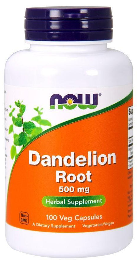 NOW Foods Dandelion Root, 500mg - 100 vcaps- Lillys Pharmacy and Health Store