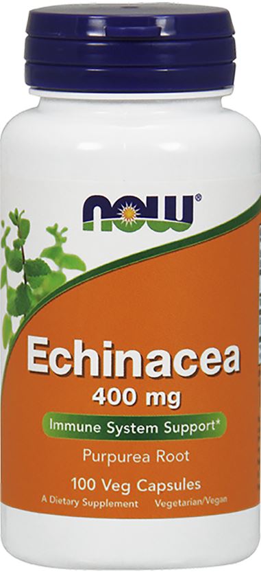 NOW Foods Echinacea, 400mg - 100 vcaps- Lillys Pharmacy and Health Store