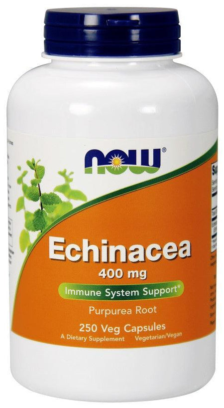 NOW Foods Echinacea, 400mg - 250 vcaps- Lillys Pharmacy and Health Store