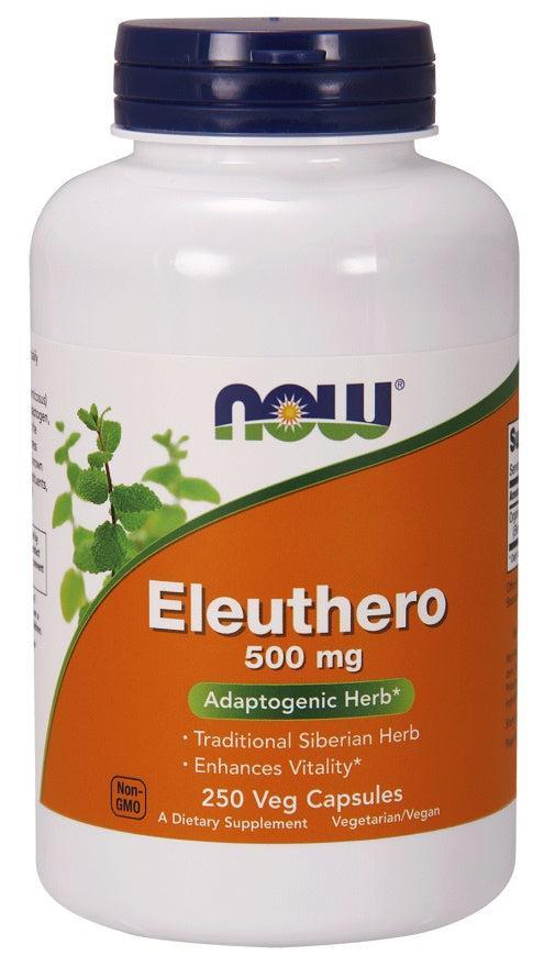 NOW Foods Eleuthero, 500mg - 250 vcaps- Lillys Pharmacy and Health Store