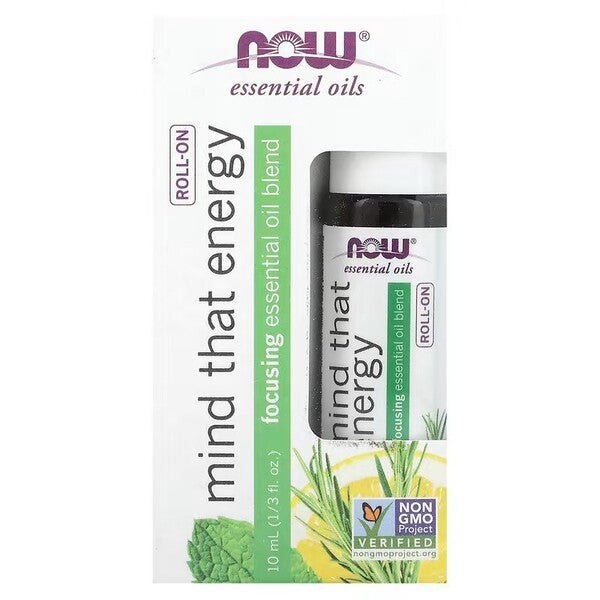 NOW Foods Essential Oil Roll-On, Mind That Energy - 10 ml. - Lilly's Pharmacy