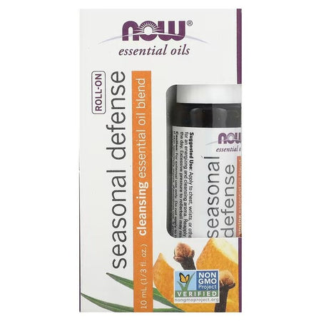 NOW Foods Essential Oil Roll-On, Seasonal Defense - 10 ml. - Lilly's Pharmacy