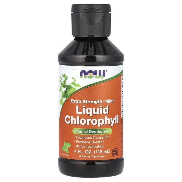 NOW Foods Extra Strength Liquid Chlorophyll, Mint - 118 ml. - Lilly’s Pharmacy & Health Store