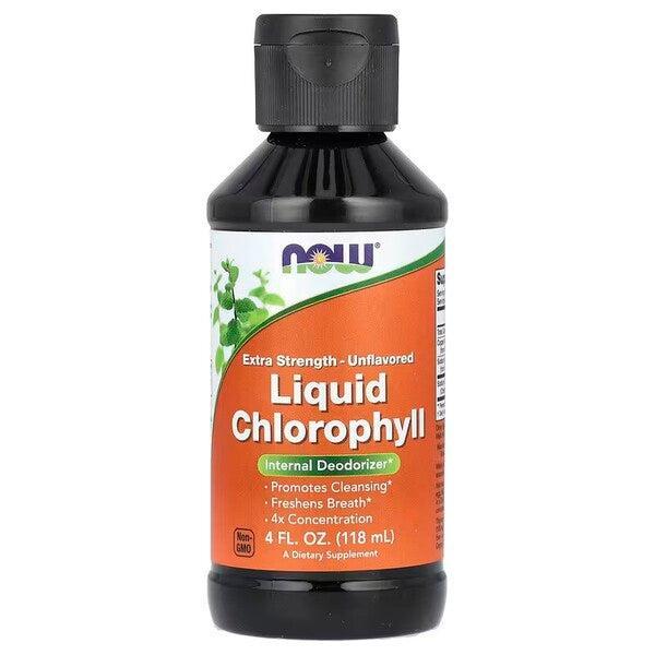 NOW Foods Extra Strength Liquid Chlorophyll, Unflavoured - 118 ml.- Lillys Pharmacy and Health Store
