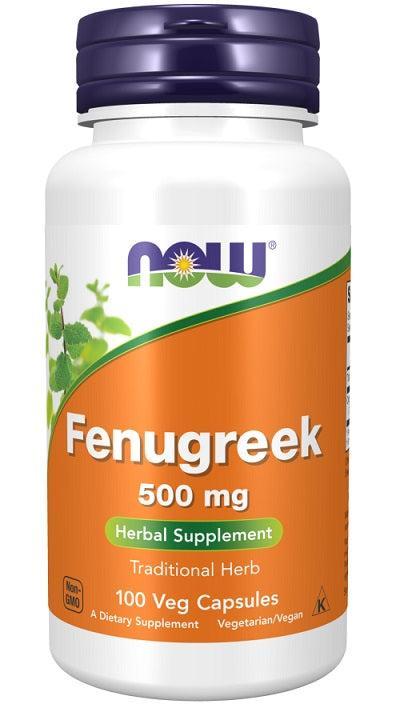 NOW Foods Fenugreek, 500mg - 100 vcaps- Lillys Pharmacy and Health Store