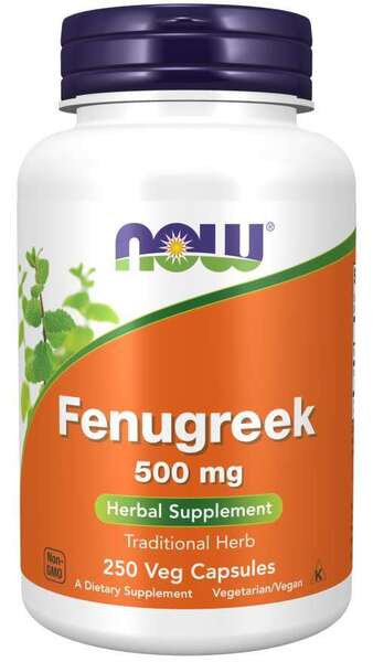 NOW Foods Fenugreek, 500mg - 250 vcaps- Lillys Pharmacy and Health Store