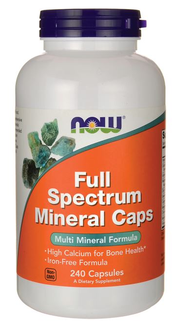 NOW Foods Full Spectrum Minerals, Iron-Free - 240 caps- Lillys Pharmacy and Health Store