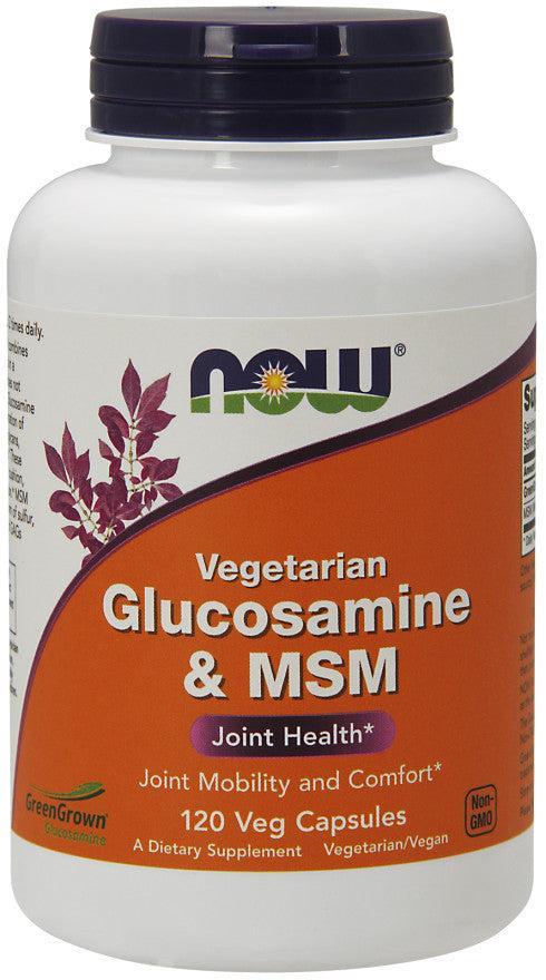 NOW Foods Glucosamine & MSM Vegetarian - 120 vcaps- Lillys Pharmacy and Health Store