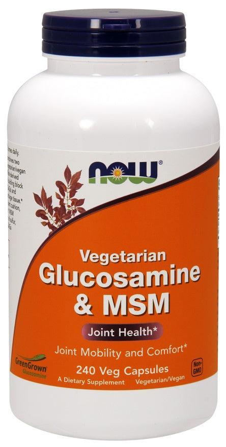 NOW Foods Glucosamine & MSM Vegetarian - 240 vcaps- Lillys Pharmacy and Health Store
