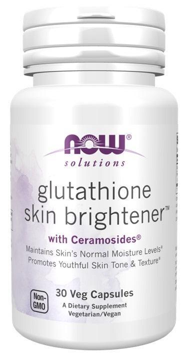 NOW Foods Glutathione Skin Brightener with Ceramosides - 30 vcaps- Lillys Pharmacy and Health Store