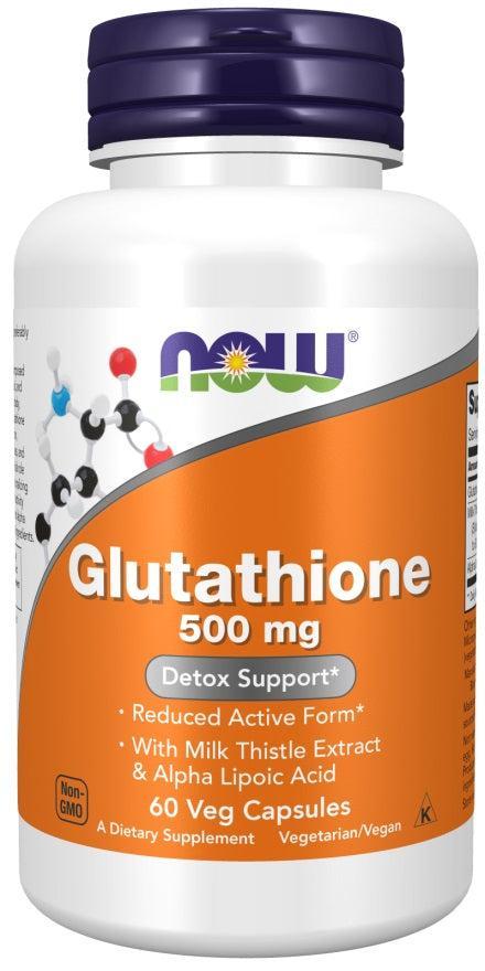 NOW Foods Glutathione with Milk Thistle Extract & Alpha Lipoic Acid, 500mg - 60 vcaps- Lillys Pharmacy and Health Store