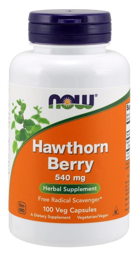 NOW Foods Hawthorn Berry, 540mg - 100 vcaps- Lillys Pharmacy and Health Store