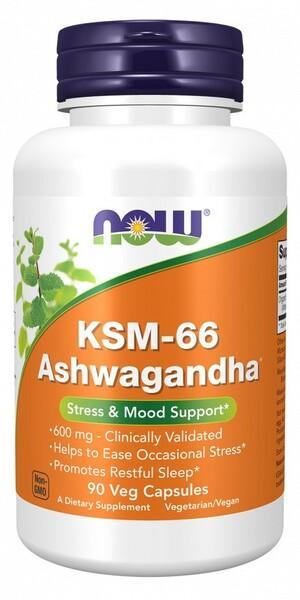 NOW Foods KSM-66 Ashwagandha - 90 vcaps- Lillys Pharmacy and Health Store