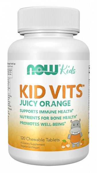 NOW Foods Kid Vits, Juicy Orange - 120 Chewables - Lilly's Pharmacy