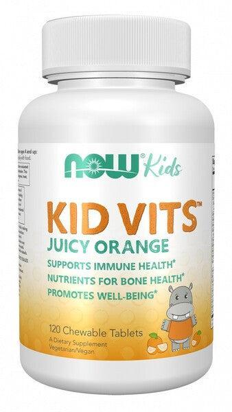 NOW Foods Kid Vits, Juicy Orange - 120 Chewables - Lilly's Pharmacy