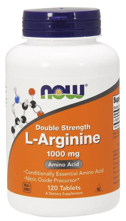 NOW Foods L-Arginine, 1000mg - 120 tablets- Lillys Pharmacy and Health Store