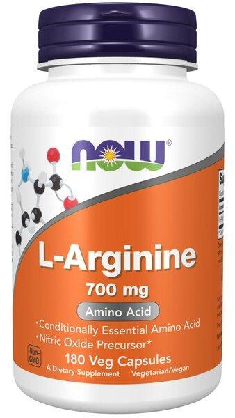 NOW Foods L-Arginine, 700mg - 180 vcaps- Lillys Pharmacy and Health Store