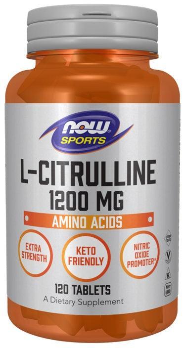 NOW Foods L-Citrulline, 1200mg Extra Strength - 120 tabs- Lillys Pharmacy and Health Store