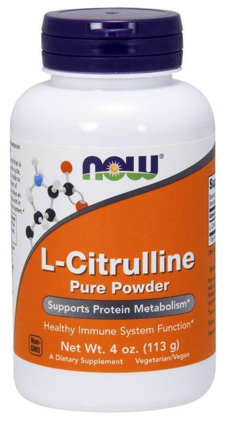 NOW Foods L-Citrulline, Pure Powder - 113g- Lillys Pharmacy and Health Store