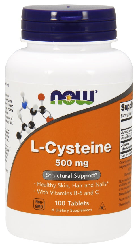 NOW Foods L-Cysteine, 500mg - 100 tablets - Lilly's Pharmacy