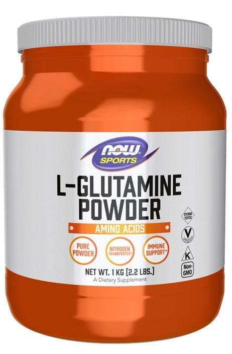 NOW Foods L-Glutamine, Powder - 1000g- Lillys Pharmacy and Health Store