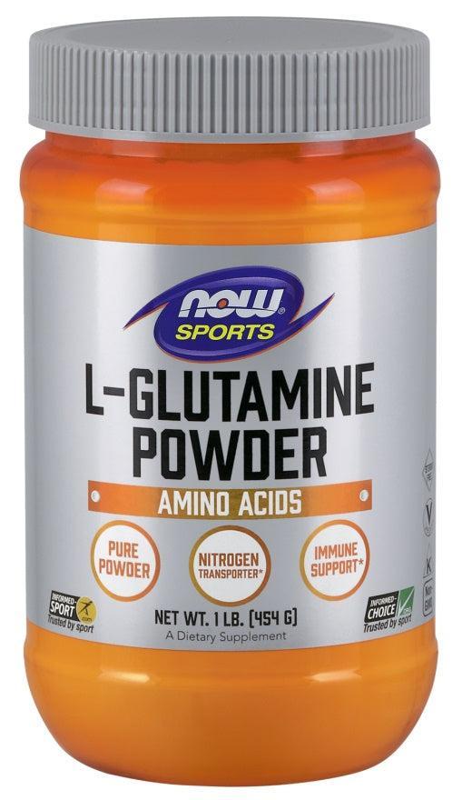 NOW Foods L-Glutamine, Powder - 454g- Lillys Pharmacy and Health Store