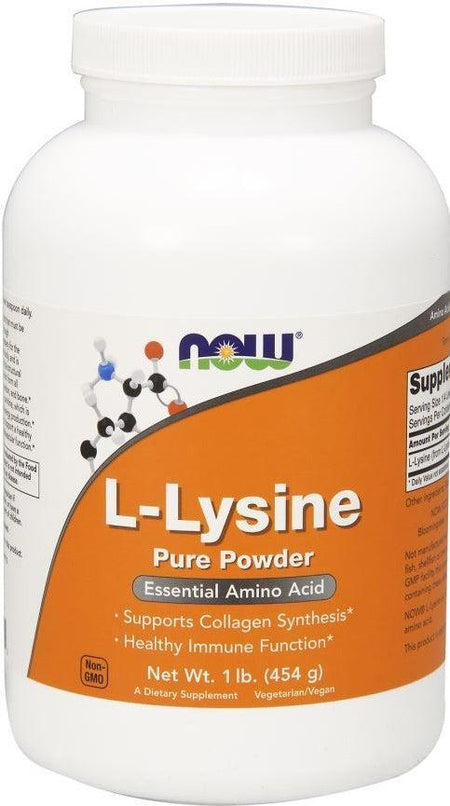 NOW Foods L-Lysine, 1000mg (Powder) - 454g- Lillys Pharmacy and Health Store