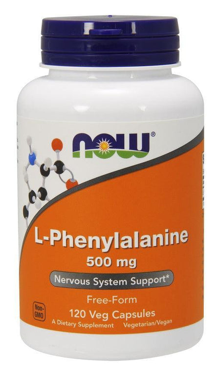 NOW Foods L-Phenylalanine, 500mg - 120 vcaps- Lillys Pharmacy and Health Store