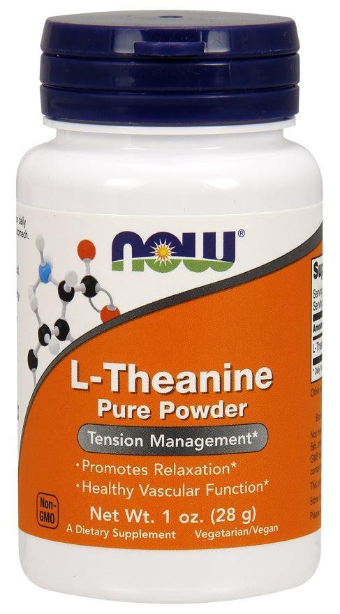 NOW Foods L-Theanine, Pure Powder - 28g- Lillys Pharmacy and Health Store