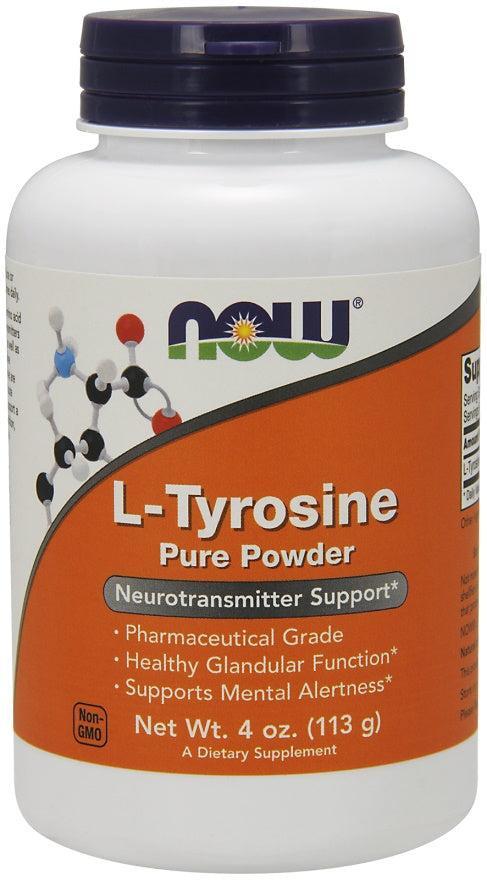 NOW Foods L-Tyrosine, Powder - 113g- Lillys Pharmacy and Health Store