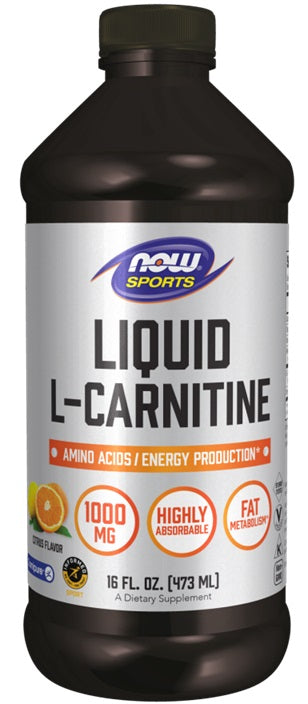 NOW Foods Liquid L-Carnitine, 1000mg Citrus - 473 ml. - Lilly's Pharmacy