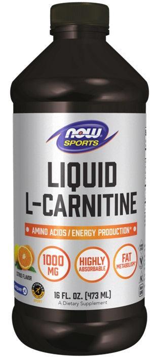 NOW Foods Liquid L-Carnitine, 1000mg Citrus - 473 ml. - Lilly's Pharmacy