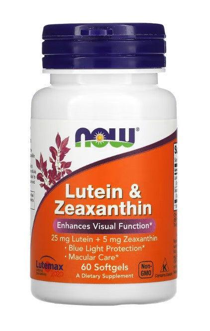 NOW Foods Lutein & Zeaxanthin - 60 softgels- Lillys Pharmacy and Health Store
