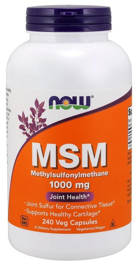 NOW Foods MSM Methylsulphonylmethane, 1000mg - 240 Vcaps - Lilly's Pharmacy